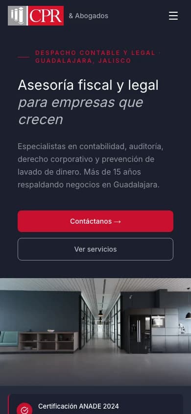 Sitio publicado de CPR Abogados