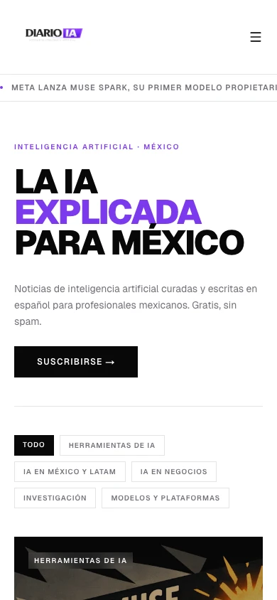 Sitio publicado de Diario IA